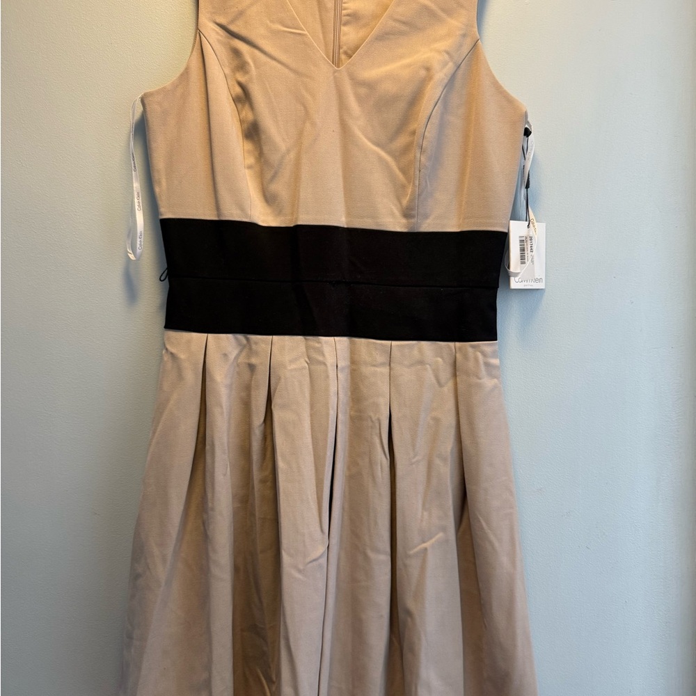 Calvin Klein Tan Sleeveless Dress